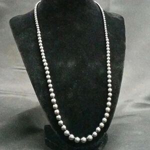 14k Gold and Graduated Hematite Necklace